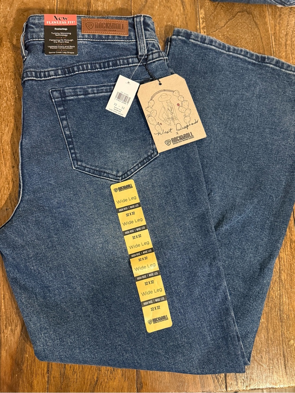 Rock and Roll Wide leg Jeans - Blue